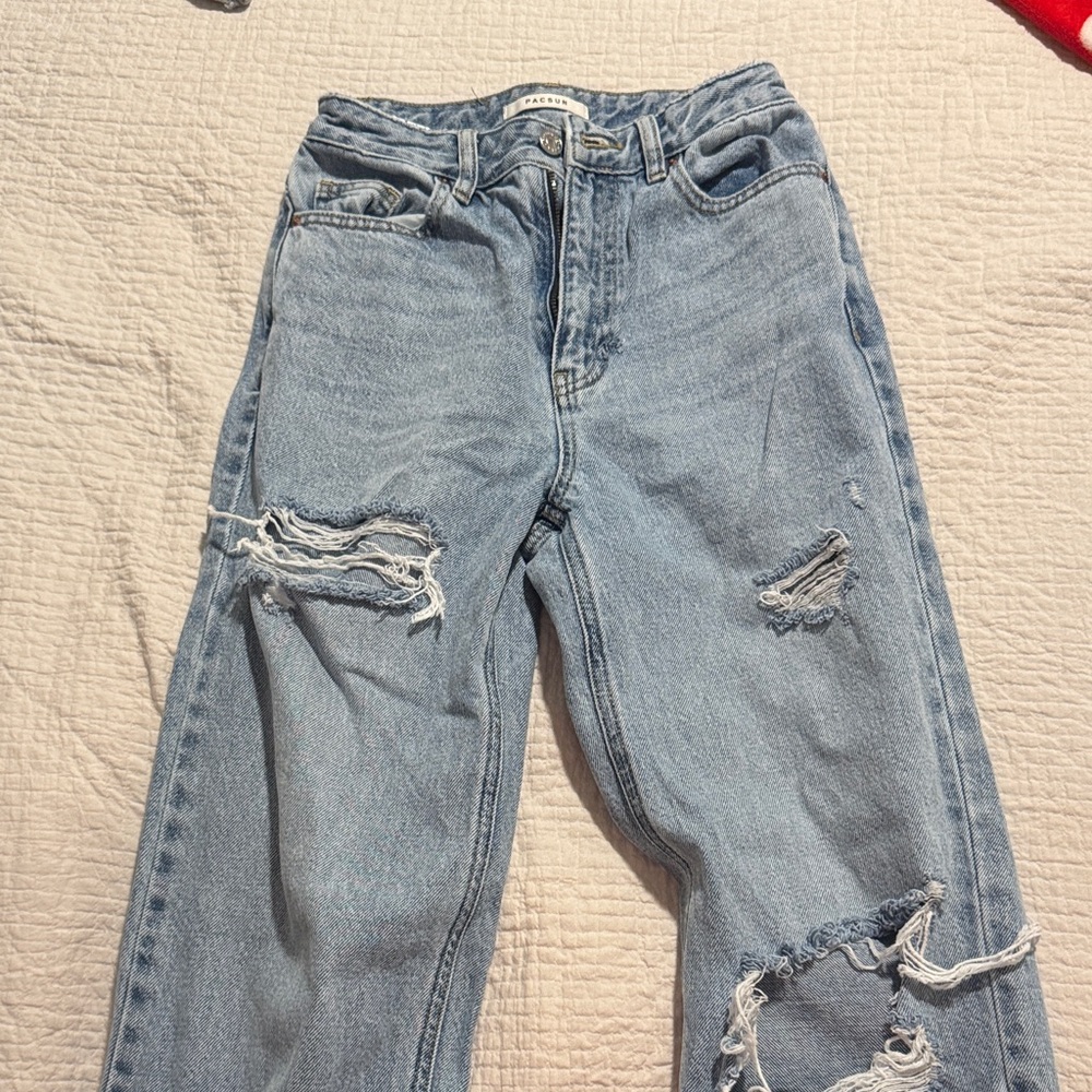 PacSun Light Blue Distressed Boyfriend Jeans